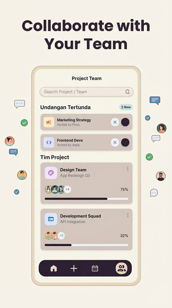 Team collaboration screen